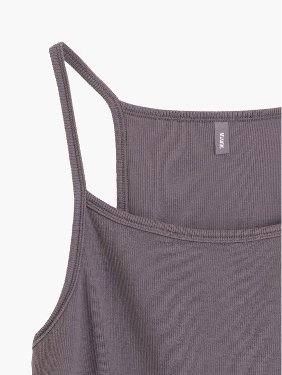 Atlantic Atlantic Top ribbed Fioletowy Regular Fit