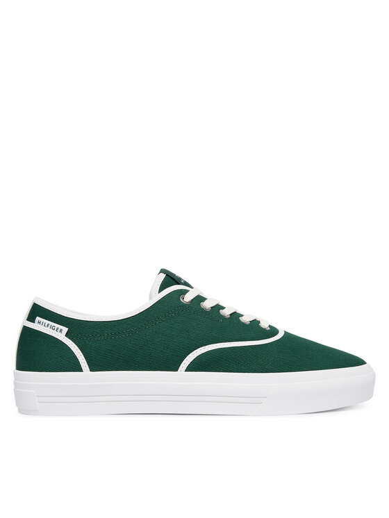 Tommy Hilfiger Tommy Hilfiger Гуменки Th Vulc Cup Long Lace Canvas FM0FM05874 Зелен