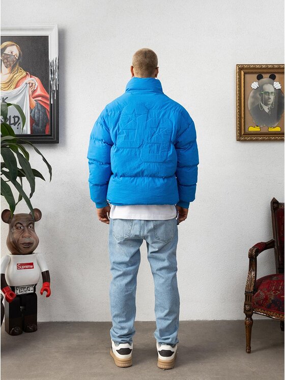 Jigga Wear Jigga Wear Kurtka puchowa Kurtka Puchowa Męska Niebieska Jigga Wear Star XXL Niebieski Regular Fit