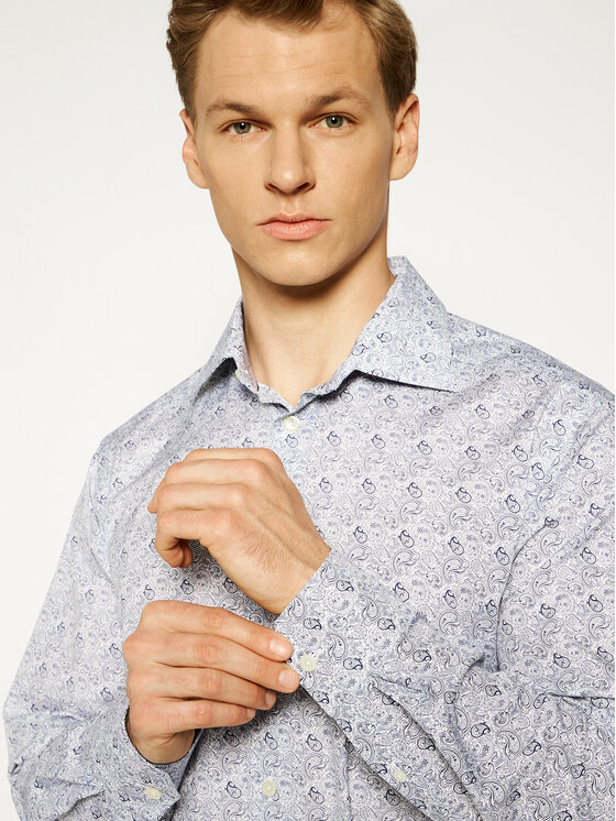 Eton Eton Риза 208579311 Тъмносин Regular Fit
