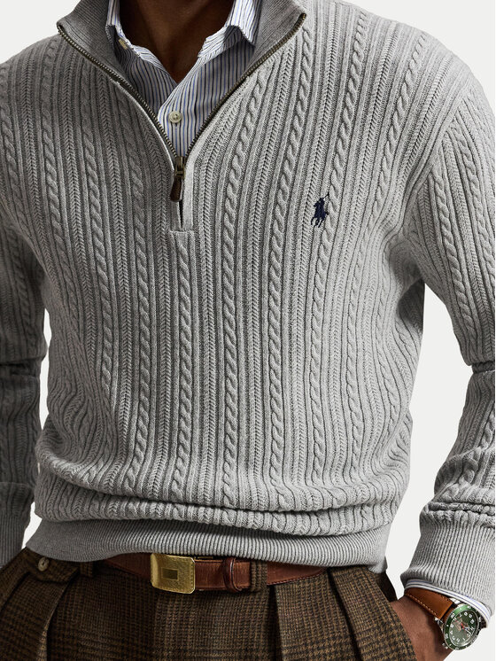Polo Ralph Lauren Polo Ralph Lauren Sweter 710B26776002 Szary jasny Regular Fit