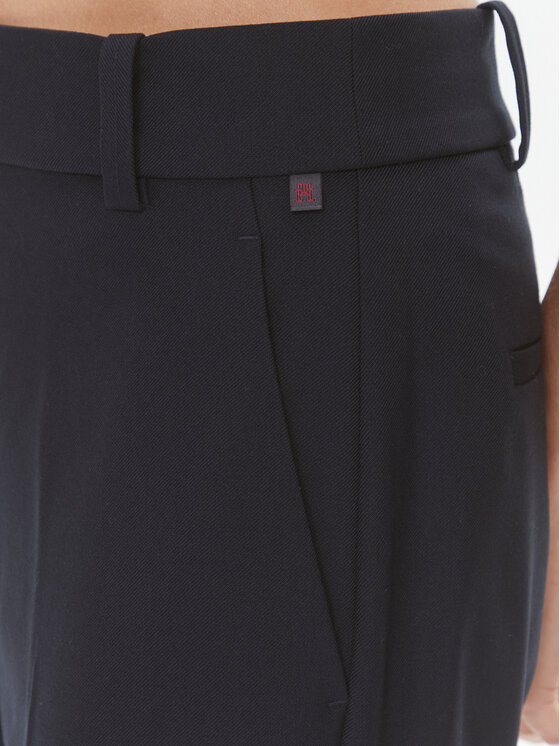 Tommy Hilfiger Tommy Hilfiger Medžiaginės kelnės Core WW0WW39723 Tamsiai mėlyna Straight Fit