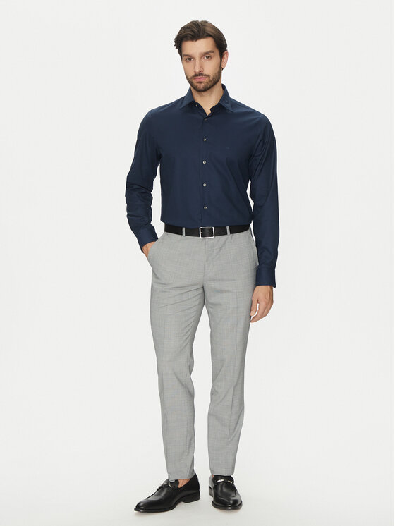 Michael Kors Michael Kors Koszula MD0MD91514 Granatowy Slim Fit