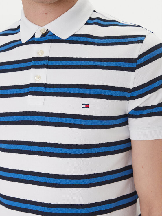 Tommy Hilfiger Tommy Hilfiger Polo 1985 MW0MW17771 Niebieski Slim Fit