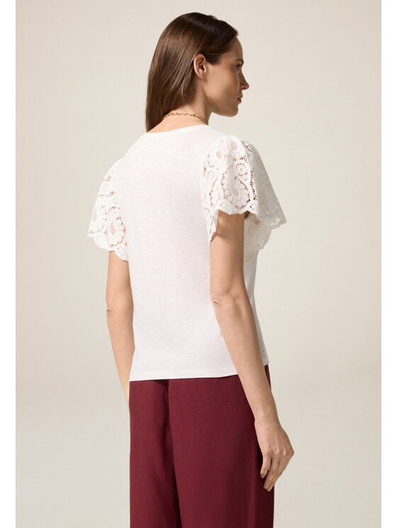 Oltre Oltre T-shirt G049J004269N011 Bianco Regular Fit