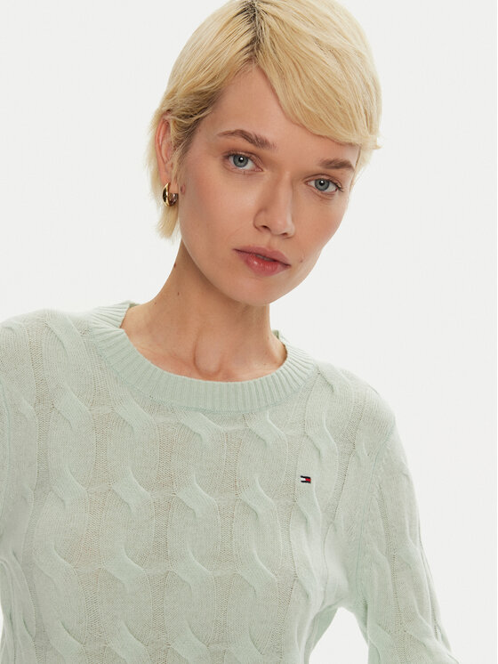 Tommy Hilfiger Tommy Hilfiger Sweater WW0WW43586 Zöld Regular Fit