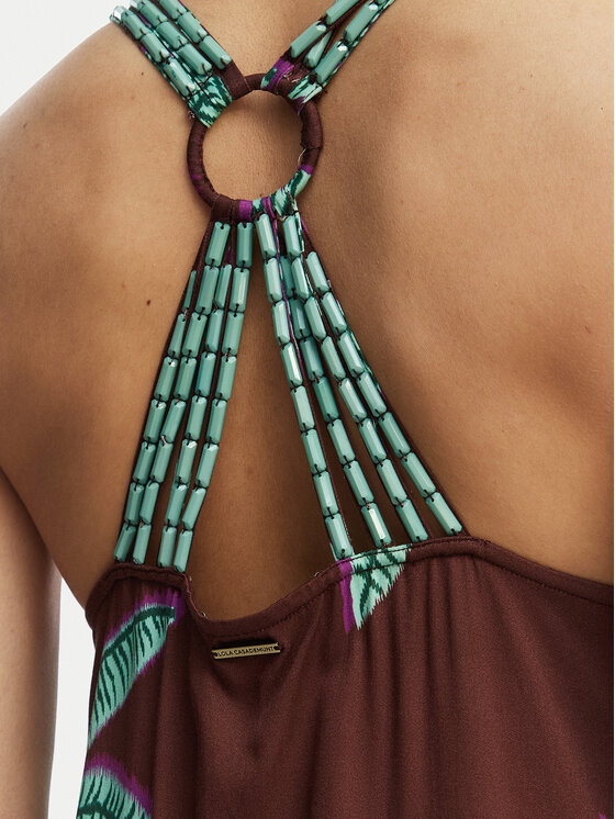 LOLA CASADEMUNT LOLA CASADEMUNT Φόρεμα καλοκαιρινό LS2616022 Καφέ Relaxed Fit