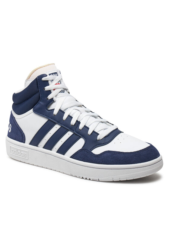 adidas adidas Sneakersy Hoops 3 Mid Lifestyle Basketball Classic Vintage IG1432 Biały