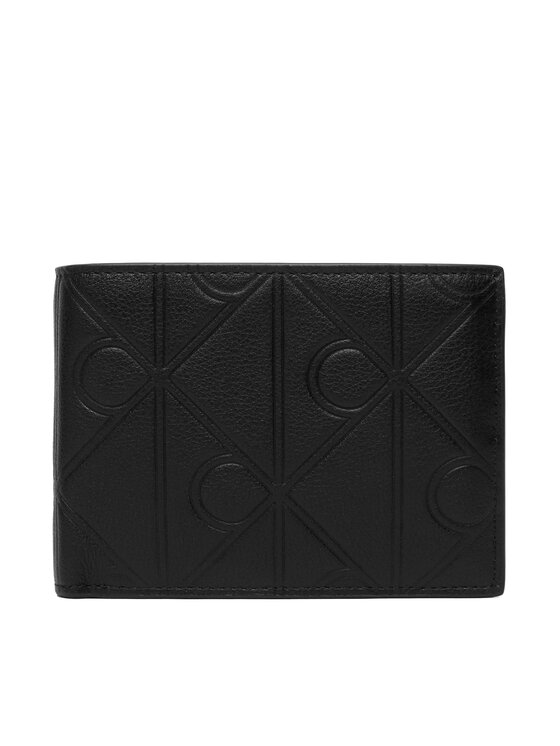 Calvin Klein Calvin Klein Pénztárca Xl Emblem Aop Emboss Trifold LV04D1235G Fekete