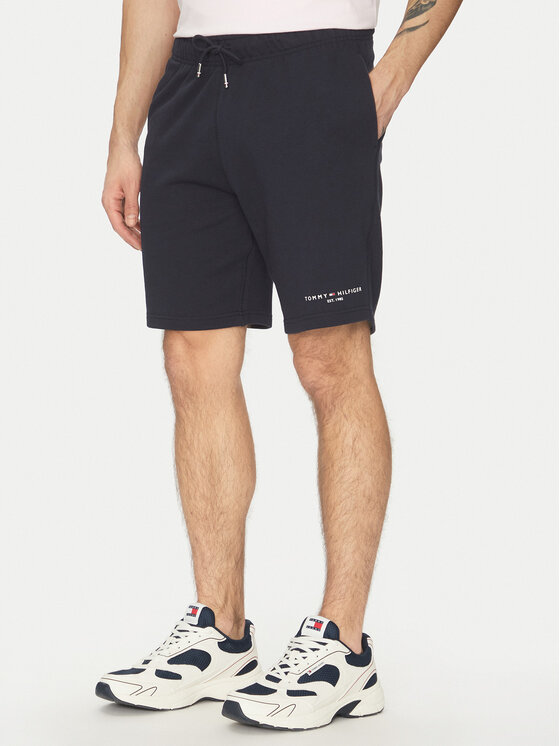 Tommy Hilfiger Tommy Hilfiger Sportske kratke hlače Small Logo MW0MW38698 Tamnoplava Regular Fit