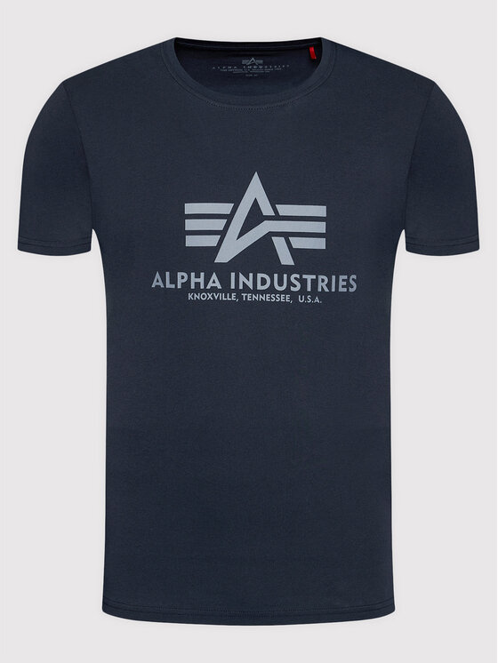 Alpha Industries Alpha Industries T-Shirt Basic 100501 Tmavomodrá Regular Fit