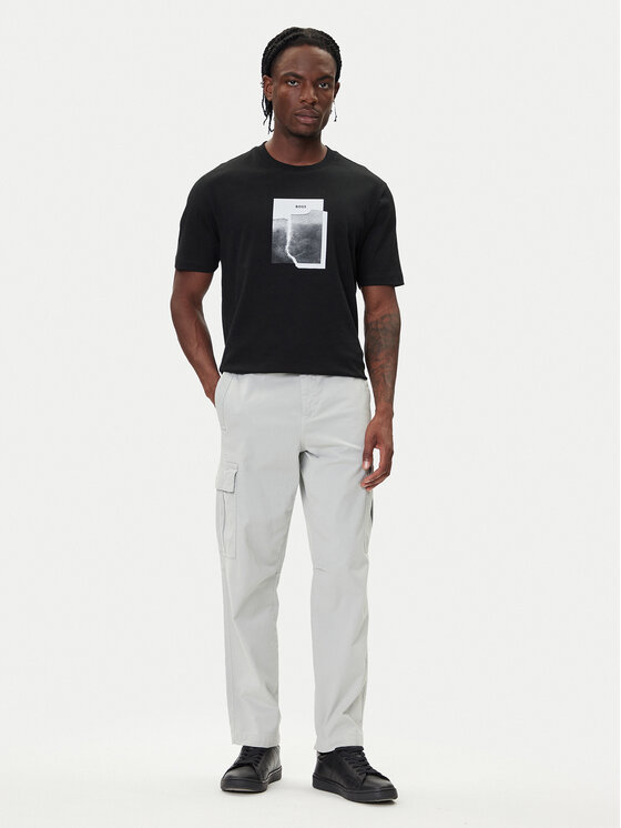 BOSS BOSS Tricou Te_Brokenice 50554640 Negru Regular Fit