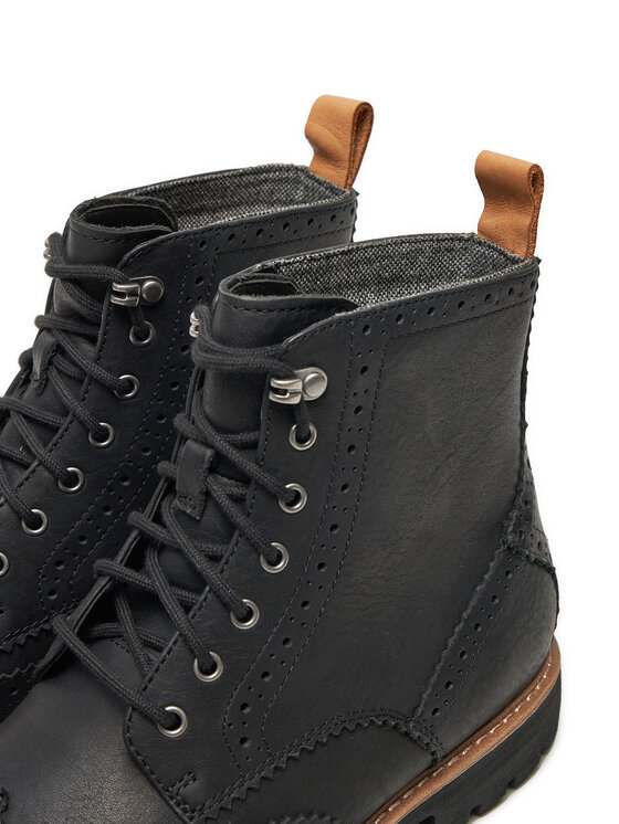 Clarks Clarks Ботуши Batcombe Lord 261348577 Черен
