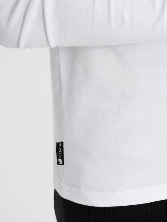 Ombre Ombre S dlouhým rukávem OM-LSPT-0118 Bílá Regular Fit