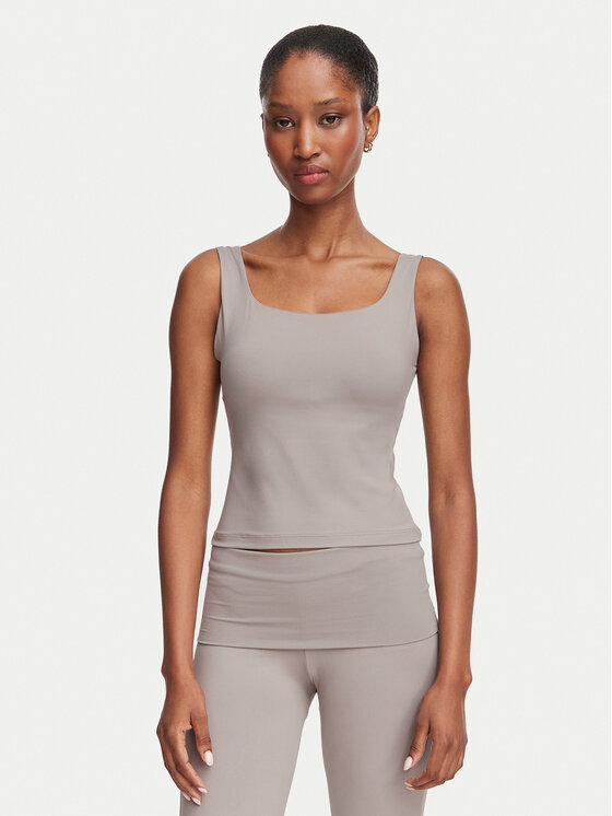 Guess Top V6YP18 K4788 Tamno bež Slim Fit