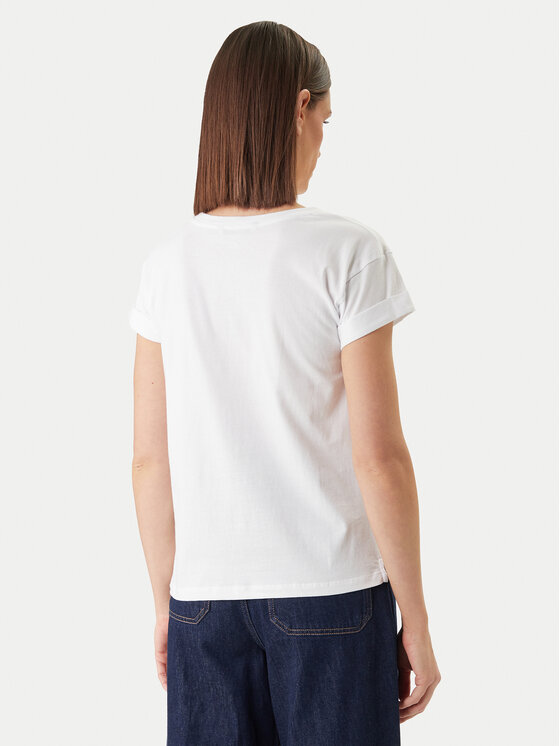 Barbour Barbour T-Shirt Bede LTS0718WH11 Biały Regular Fit