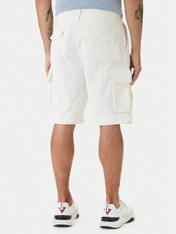 Guess Jeans Guess Jeans Kratke hlače iz tkanine M6GD30 WGCV1 Écru Regular Fit