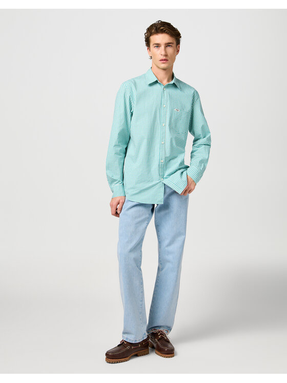 Wrangler Wrangler Koszula 1 PKT SHIRT 112362766 Niebieski Regular Fit