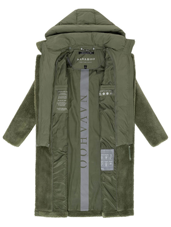 Navahoo Navahoo Kurtka zimowa Teddyzauber Zielony Regular Fit