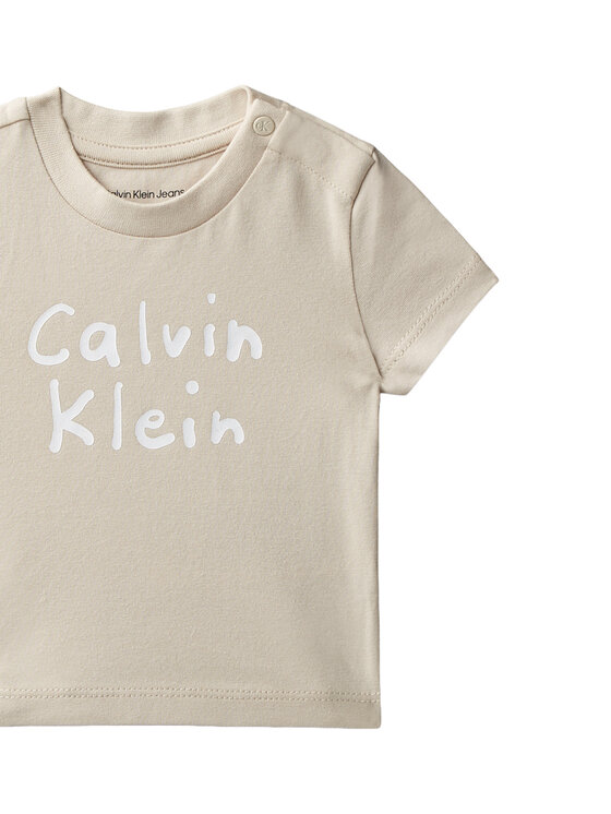 Calvin Klein Jeans Calvin Klein Jeans T-Shirt LVCKSJA52B Beżowy Regular Fit