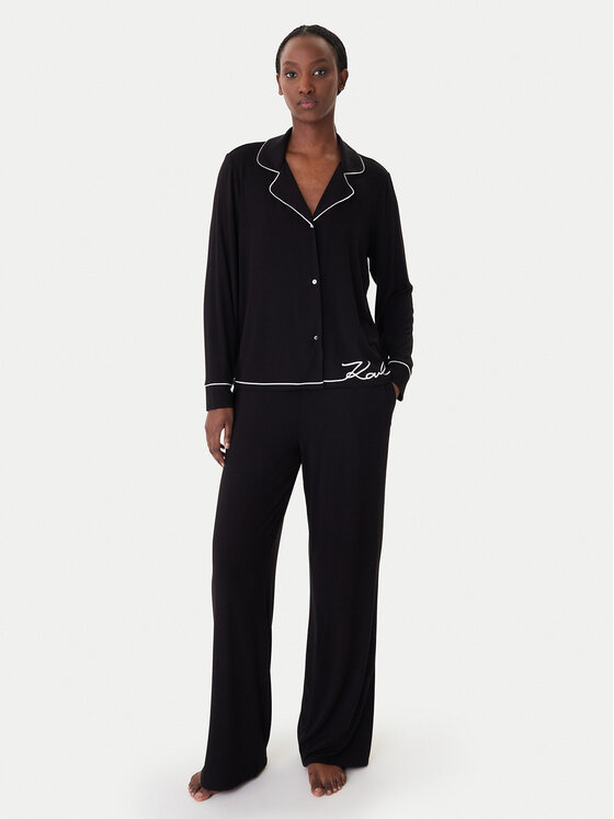 KARL LAGERFELD KARL LAGERFELD Pyžamo B1W45010 Černá Relaxed Fit