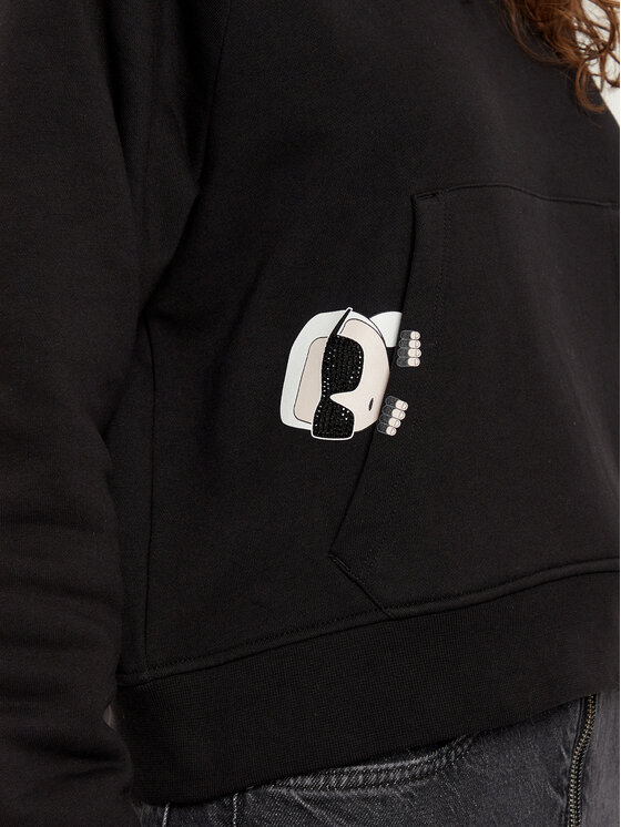 KARL LAGERFELD KARL LAGERFELD Μπλούζα A1W20058 Μαύρο Regular Fit