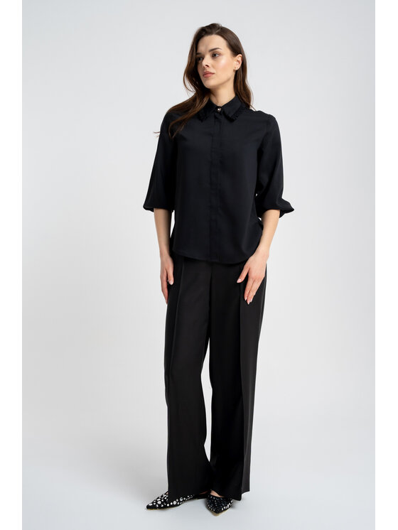 CLICK CLICK Πουκάμισο 10-6702 Μαύρο Regular Fit