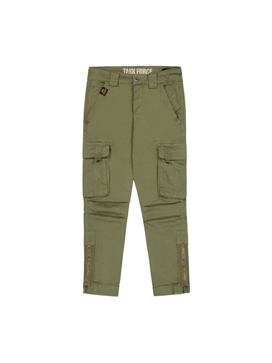 Alpha Industries Alpha Industries Spodnie cargo Task Force Pant Zielony Tapered Fit