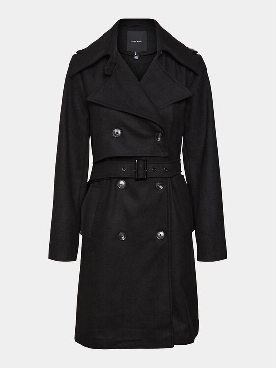 Vero Moda Vero Moda Trenčas Janet 10301315 Juoda Regular Fit