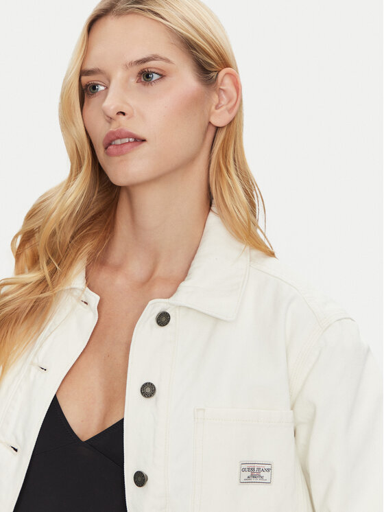 Guess Jeans Guess Jeans Джинсова куртка W4BN65 D5J31 Білий Regular Fit