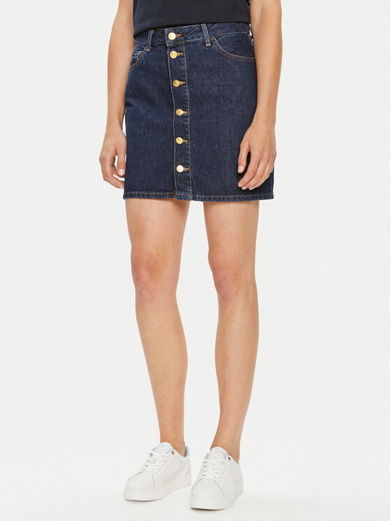 Tommy Hilfiger Tommy Hilfiger Teksaselik WW0WW42220 Tumesinine Regular Fit