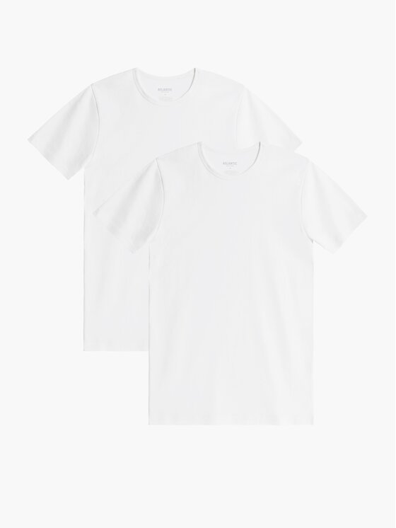 Atlantic Atlantic Podkoszulek basic Biały Regular Fit