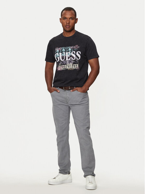 Guess Guess T-Shirt M4YI79 K9RM1 Μαύρο Regular Fit