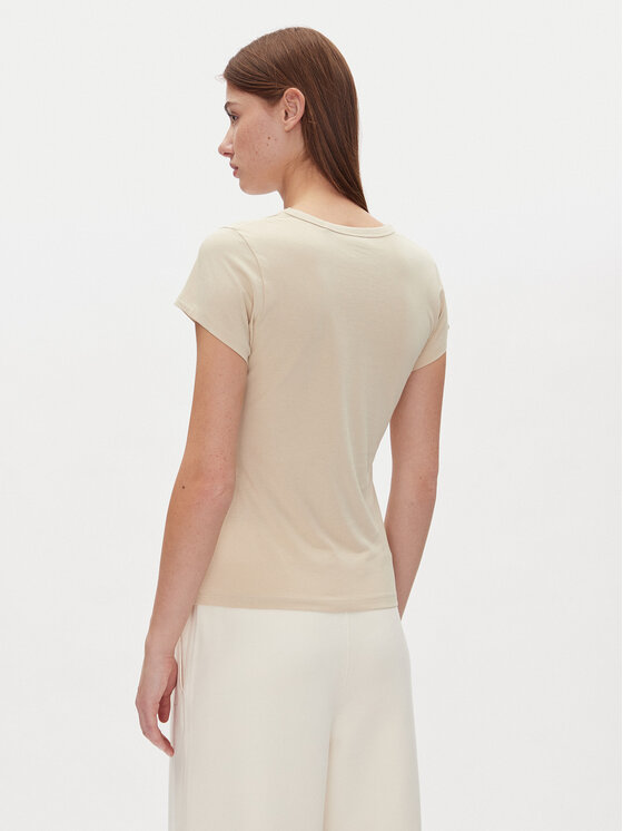 BOSS BOSS T-särk C_Eslane_4 50540432 Beež Slim Fit