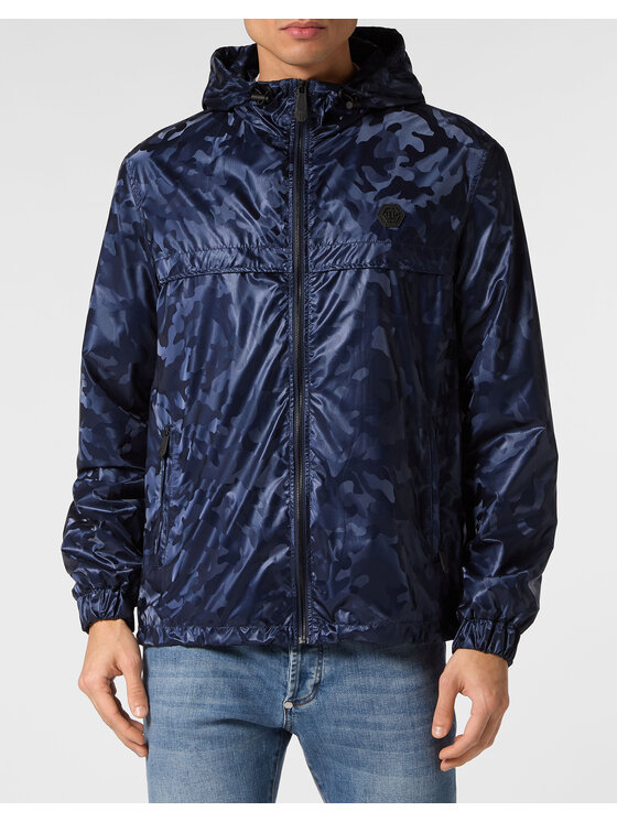 PHILIPP PLEIN PHILIPP PLEIN Wiatrówka 9789 Błękitny Regular Fit