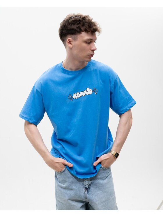 MyStars MyStars T-Shirt Koszulka Z Krótkim Rękawem Męska Niebieska MyStars Too Cool Miś L Niebieski Regular Fit