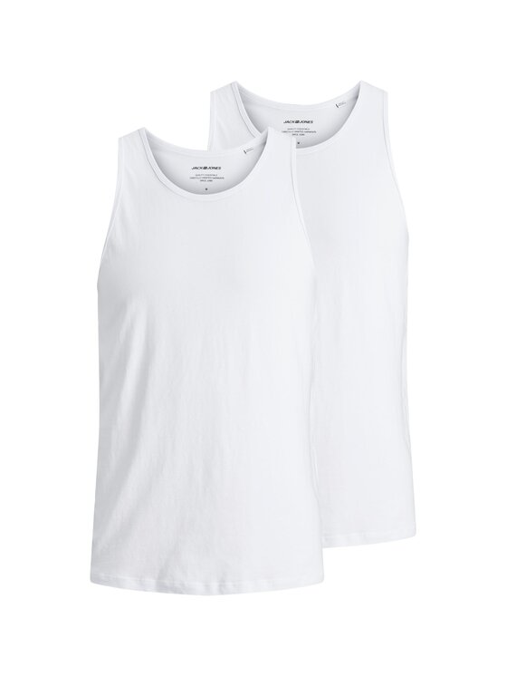 Jack&Jones Jack&Jones 2er-Set Tank-Tops Basic 12133910 Weiß Regular Fit