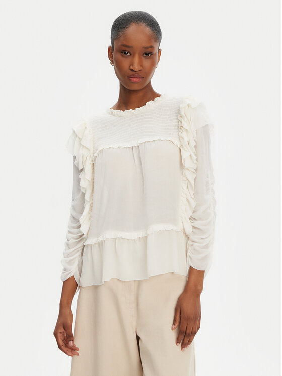 Munthe Blúzka Crisp 252100225231 Béžová Regular Fit