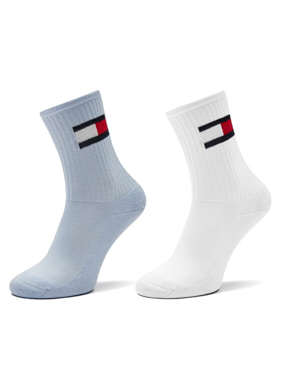 Tommy Hilfiger Súprava 2 párov vysokých detských ponožiek 701229940 Modrá