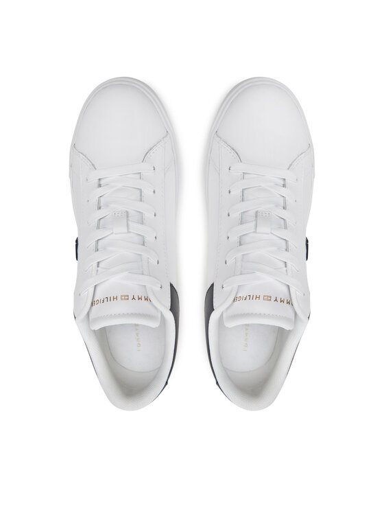 Tommy Hilfiger Tommy Hilfiger Laisvalaikio batai Th Platform Court Sneaker FW0FW07910 Balta