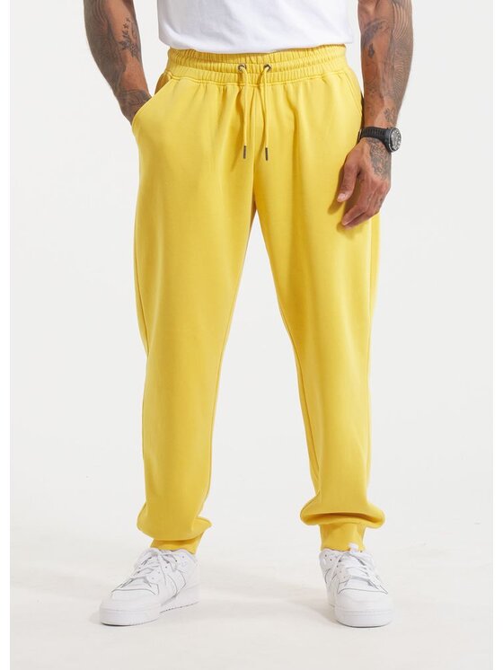 Spodnie dresowe PITBULL, Rozmiar XL, Żółte, Spodnie dresowe męskie Washed Lancaster II L