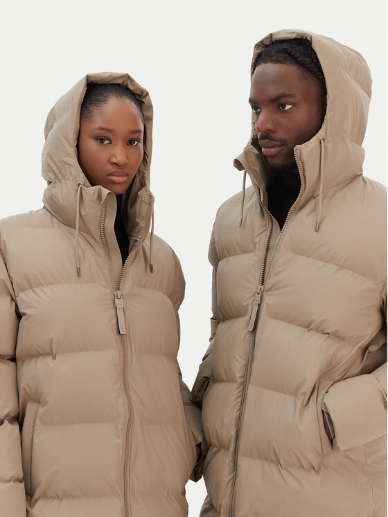 Rains Rains Kurtka zimowa Unisex 15130 Beżowy Regular Fit