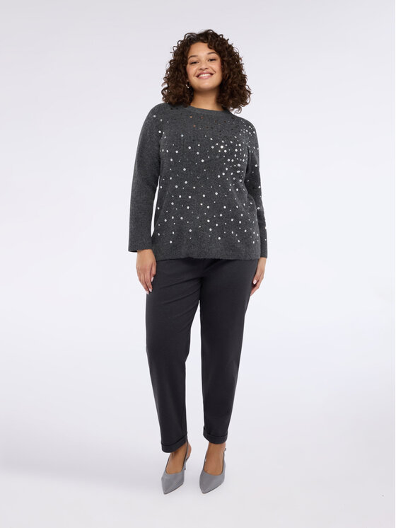 Fiorella Rubino Fiorella Rubino Spodnie materiałowe P847L002258N013 Szary Regular Fit
