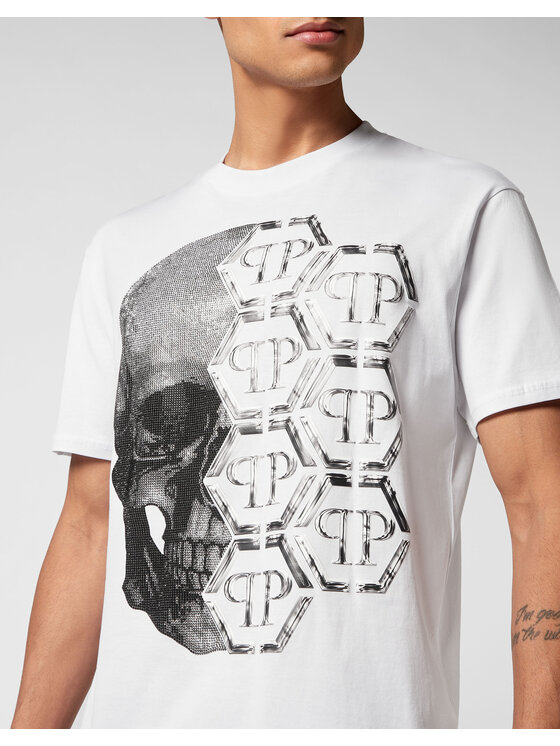 PHILIPP PLEIN PHILIPP PLEIN T-Shirt 3057 Biały Regular Fit