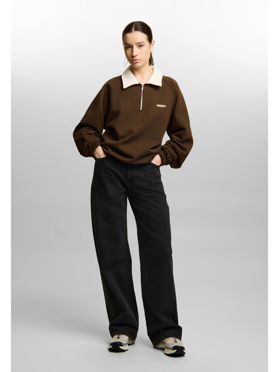 PROSTO. PROSTO. Bluza Coach Brązowy Regular Fit