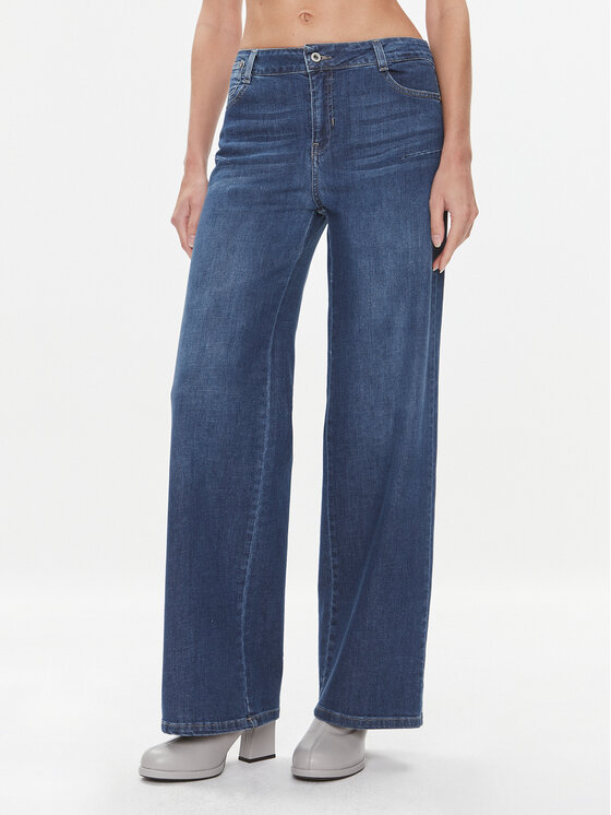 Please Jeans hlače P2S2BQ2PDG Modra Wide Leg