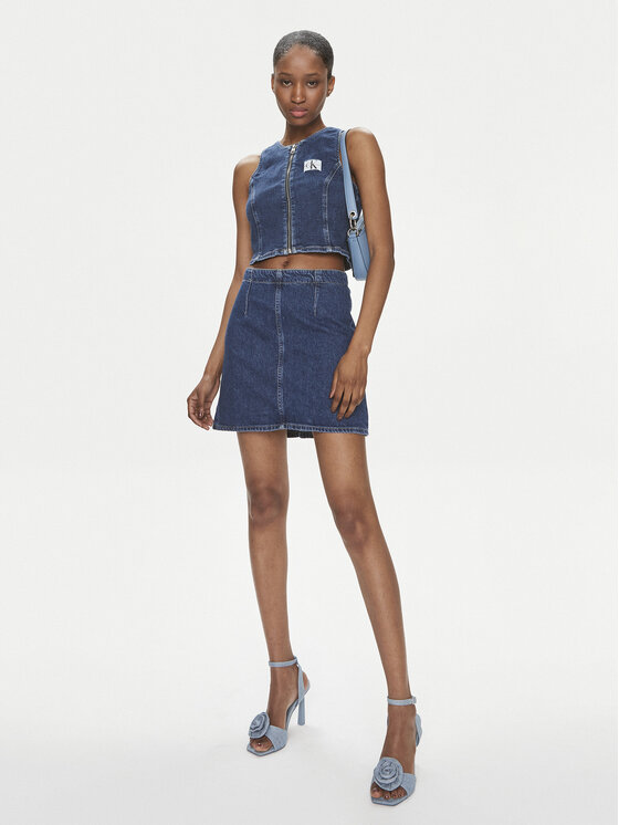 Calvin Klein Jeans Calvin Klein Jeans Felső J20J222799 Kék Slim Fit