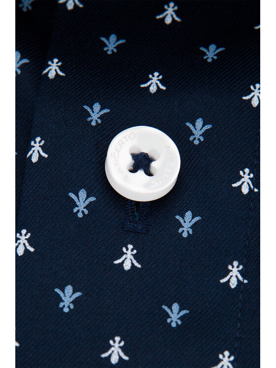 Lancerto Lancerto Koszula Diana 2 KO073121000004 Granatowy Slim Fit