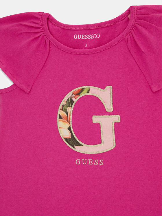 Guess Guess Σετ T-Shirt και κολάν K6GG01 K6YW4 Ροζ Regular Fit