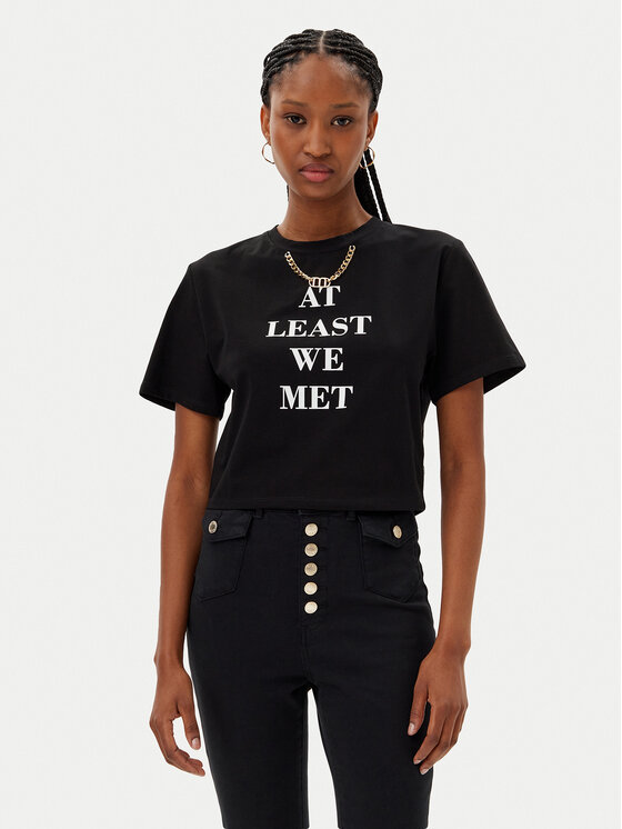 MET MET Póló M10 261TS Fekete Regular Fit